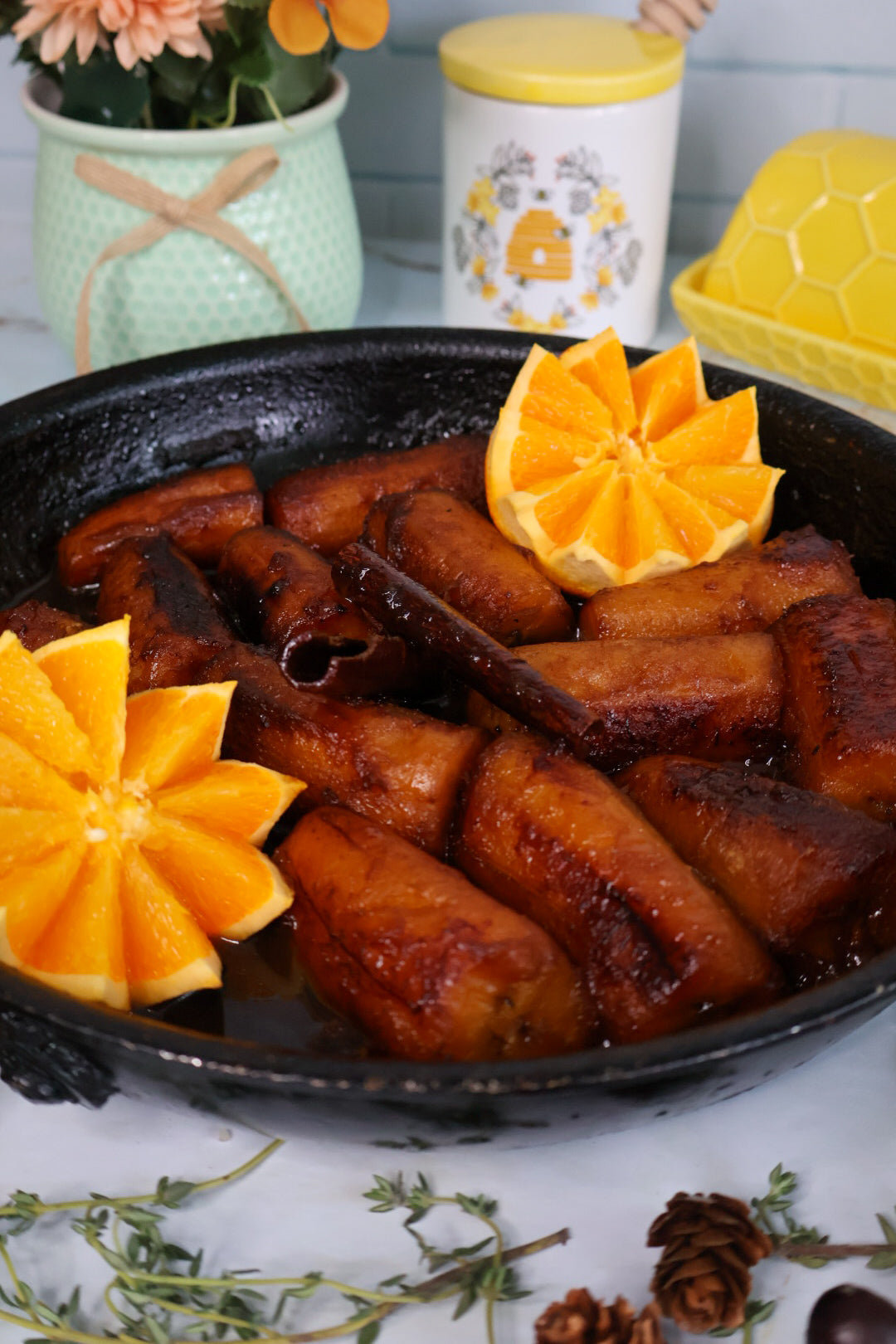 Platano en Tentación con Naranja y Miel