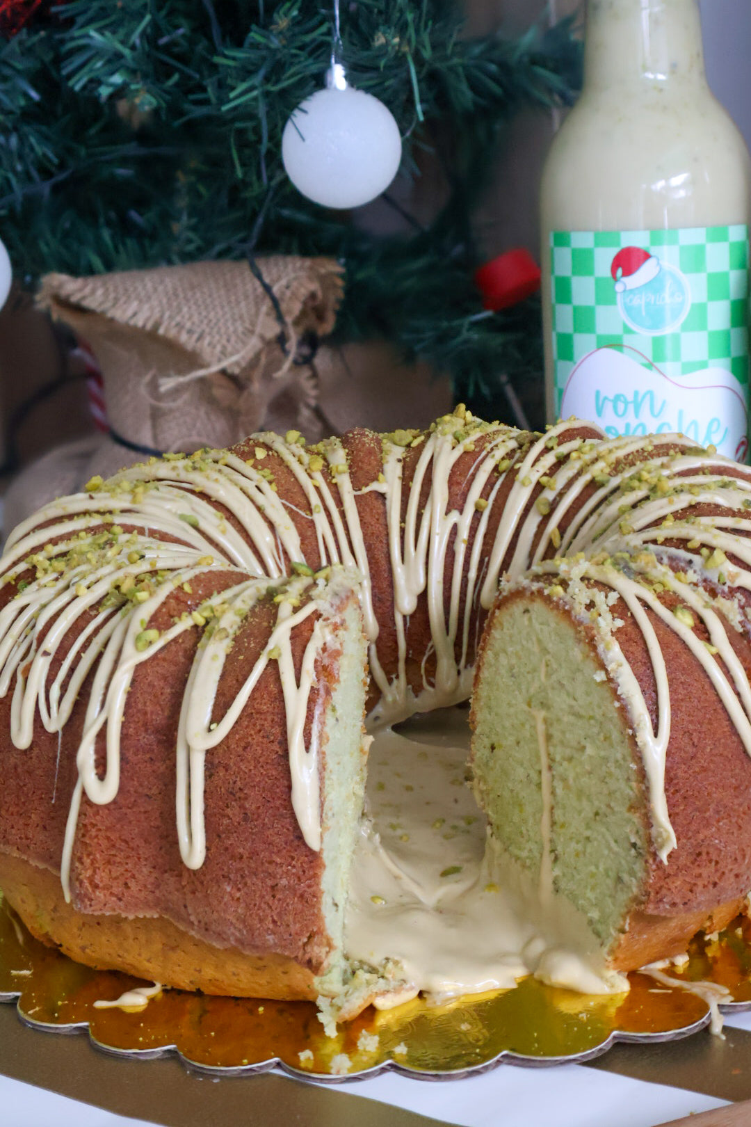 Pistachio Lava Bundt Cake