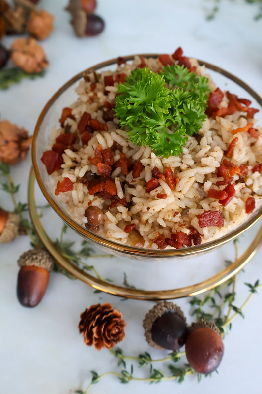 Arroz con Guandú, Coco y Bacon