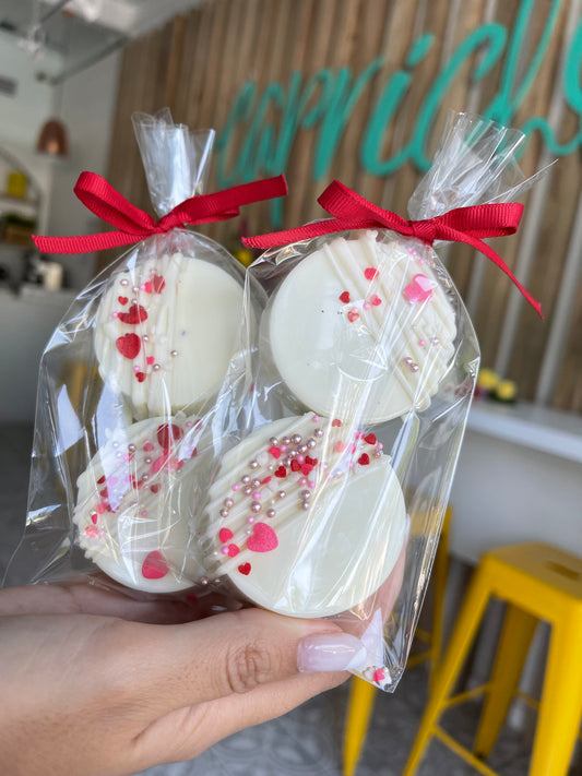 Oreos cubiertas en chocolate blanco