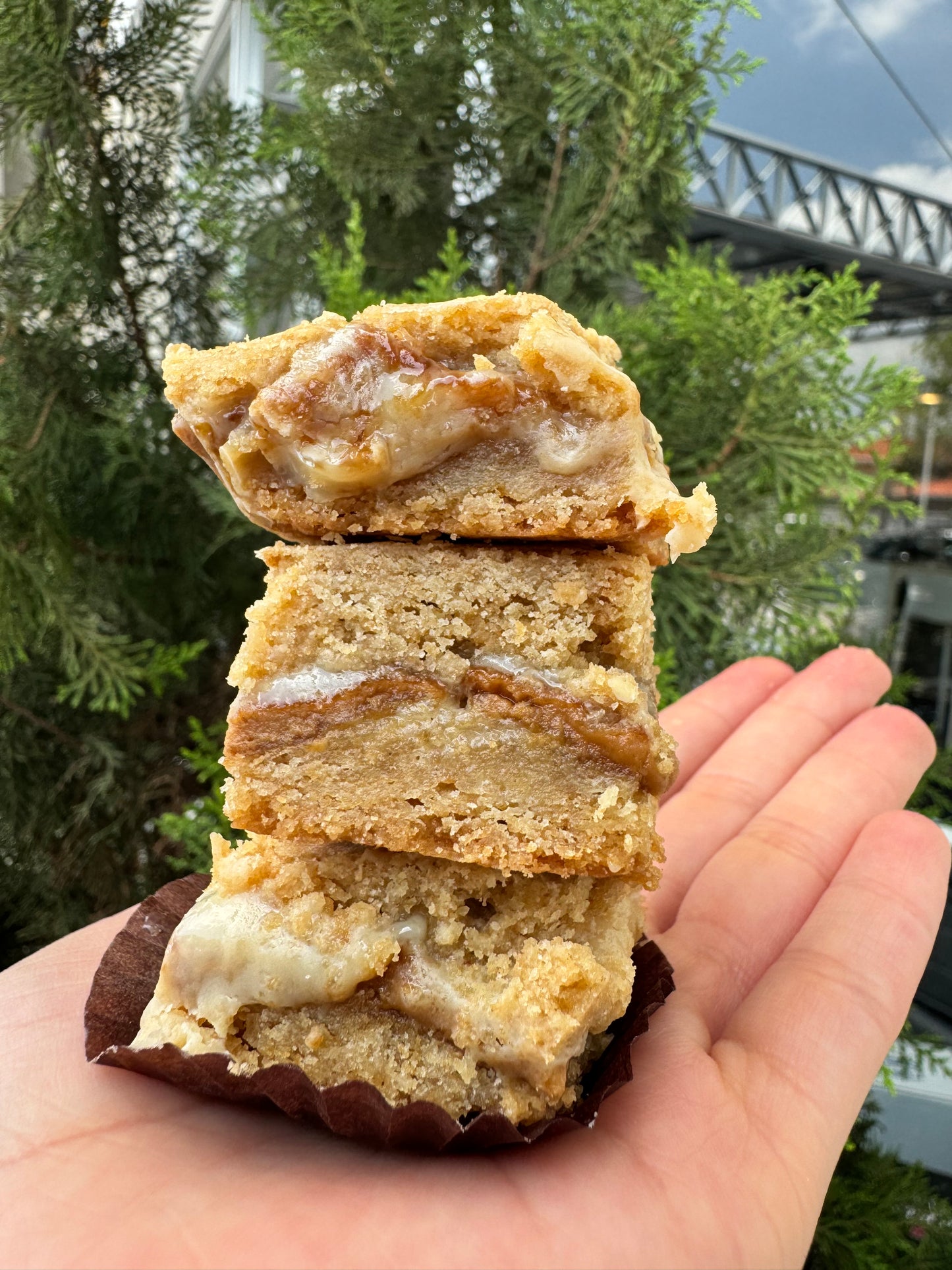 Blondies de Lotus con Leche Condensada